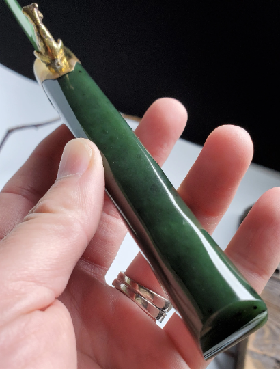 Siberian Nephrite Jade Knife, 10.25 inches