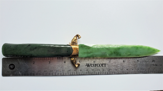 Siberian Nephrite Jade Knife, 10.25 inches