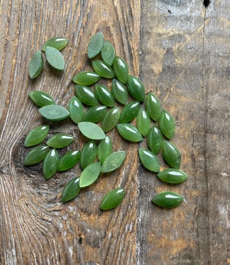 Nephrite Jade Navette Cabochon, Available in 3 sizes - Sold Individually