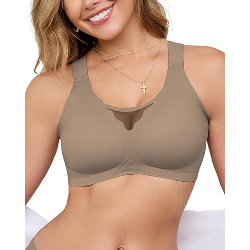 Ariaeve Wireless Seamless Bras for Women No Underwire Bra Full Coverage Comfortable Bras Everyday Bra