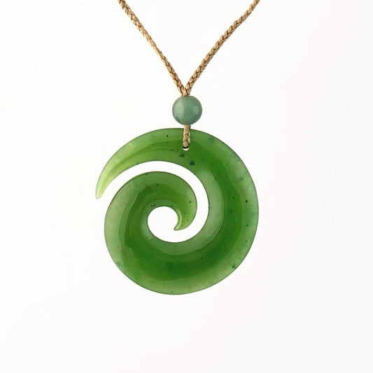 Jade Koru Pendant, 35mm