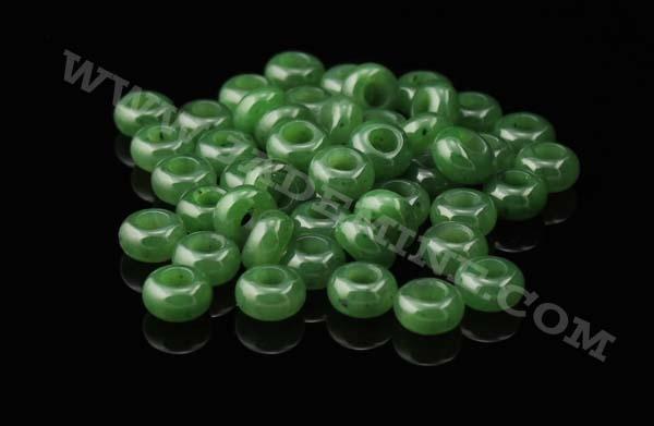 Jade Bead, 14x7.5mm