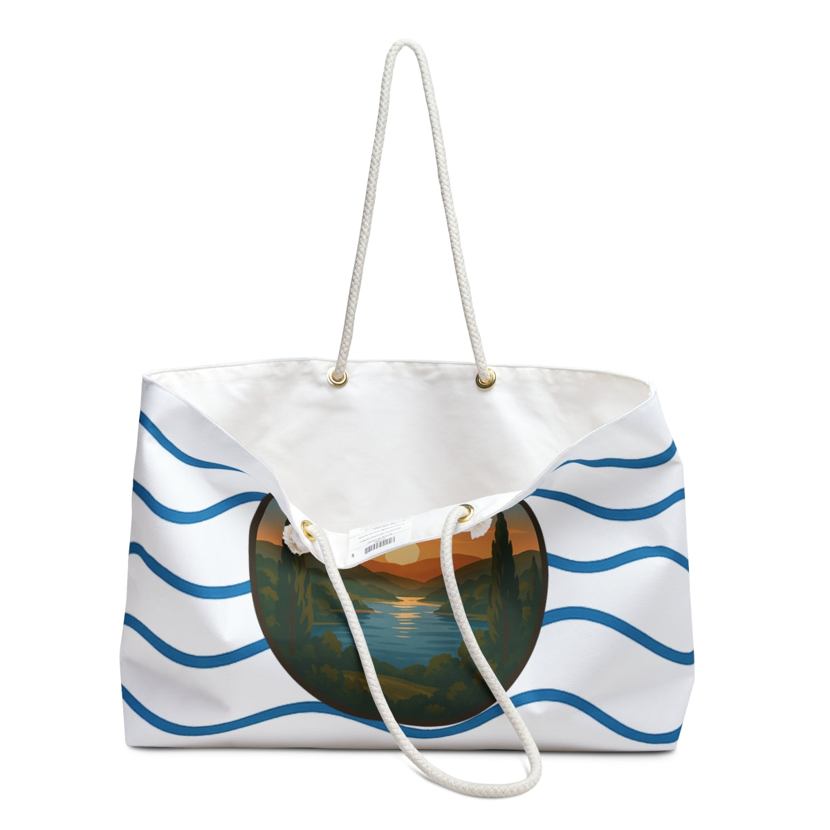 Lake Austin Weekender Bag White | Travel Tote, Beach Bag, Vacation Essentials, Escape Bag, Lake Life Carryall