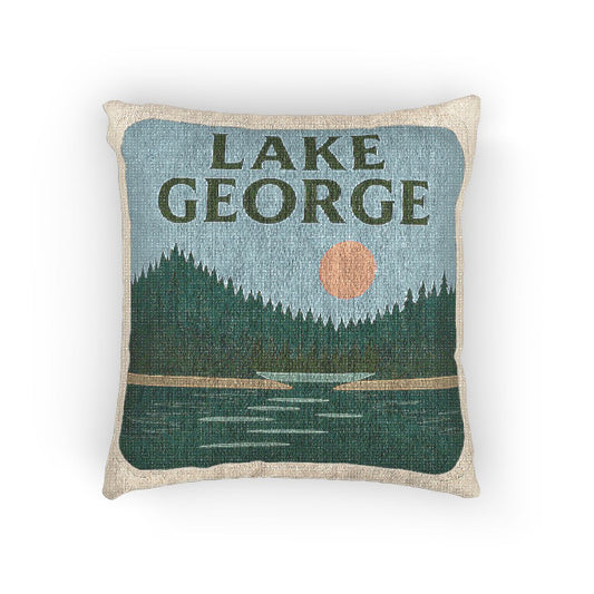 Lake George Woven Pillow