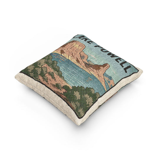 Lake Powell Woven Pillow | Rustic Home Decor, Nature Accent, Lake House Gift, Boho Living Room Accessory, Cozy Cabin Decor