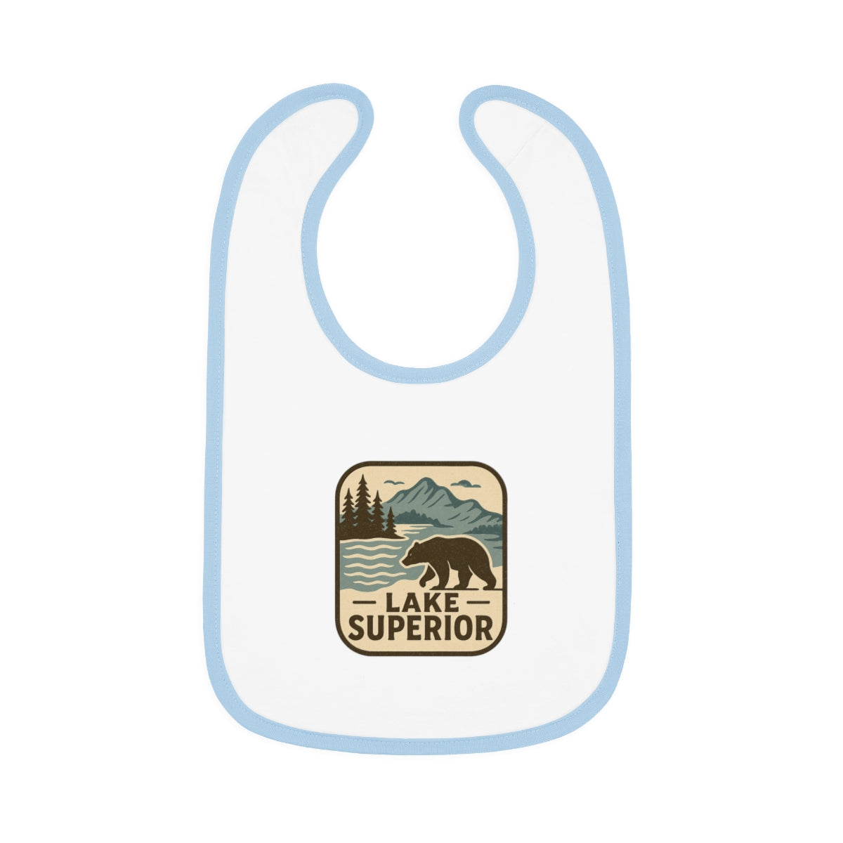 Lake Superior Baby Contrast Trim Jersey Bib
