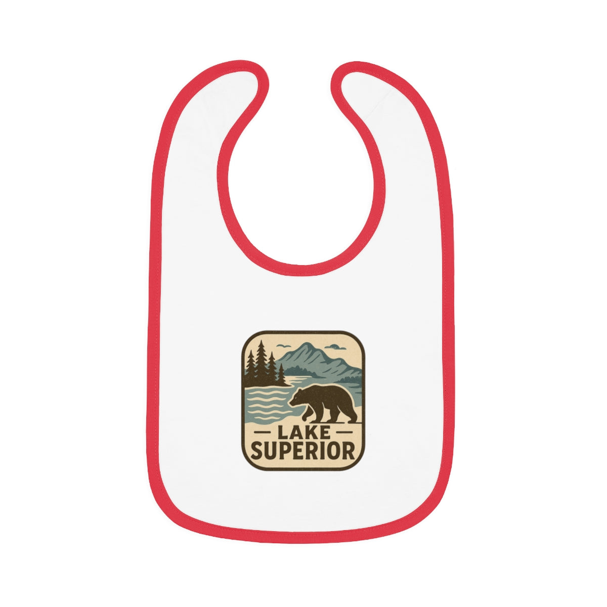Lake Superior Baby Contrast Trim Jersey Bib