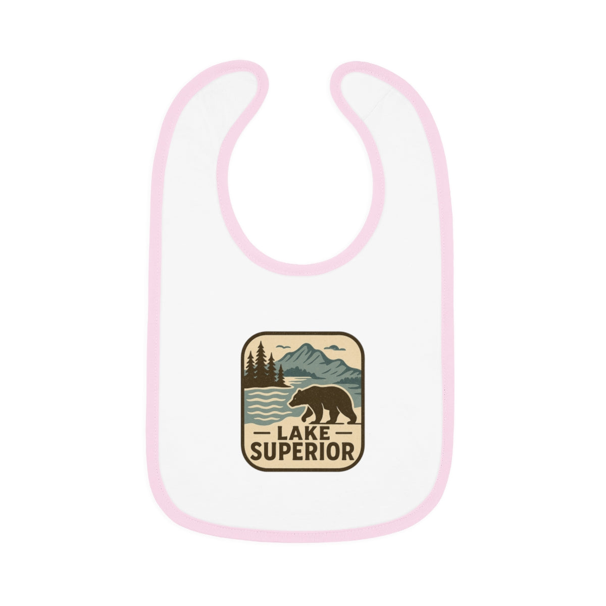 Lake Superior Baby Contrast Trim Jersey Bib