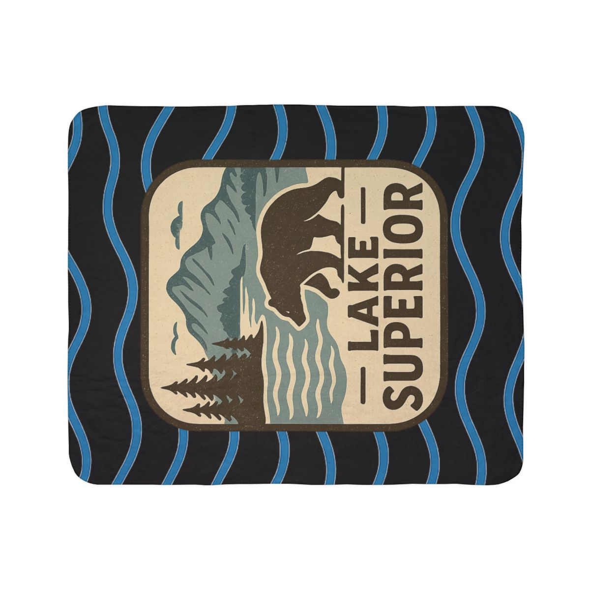 Lake Superior Fleece Sherpa Blanket