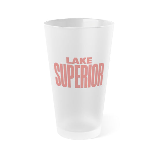 Lake Superior Frosted Pint Glass, 16oz