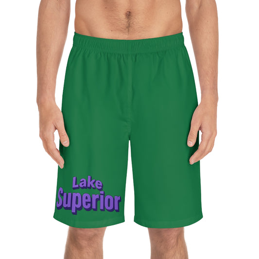 Lake Superior Men's Board Shorts - Comfortable Swimwear for Summer, Perfect for Beach Days, Pool Parties, and Vacation Adventures