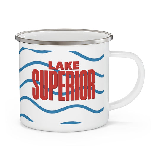 Lake Superior Rustic Enamel Camping Mug - Perfect for Outdoor Adventures, Enthusiasts, and Cozy Campfires, Great Gift for Camping Lovers, [...]