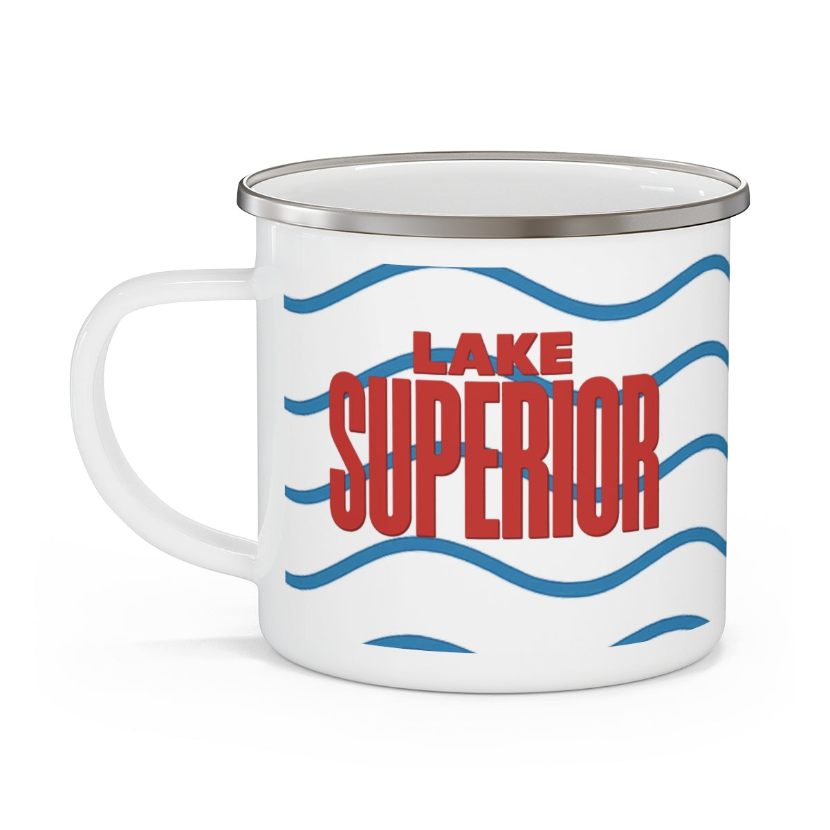Lake Superior Rustic Enamel Camping Mug - Perfect for Outdoor Adventures, Enthusiasts, and Cozy Campfires, Great Gift for Camping Lovers, [...]