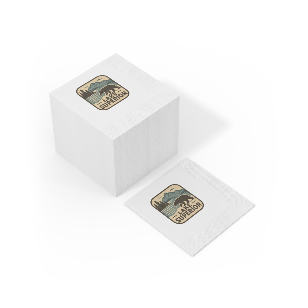 Lake Superior White Coined Napkins