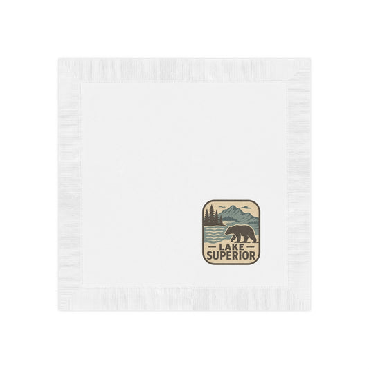 Lake Superior White Coined Napkins