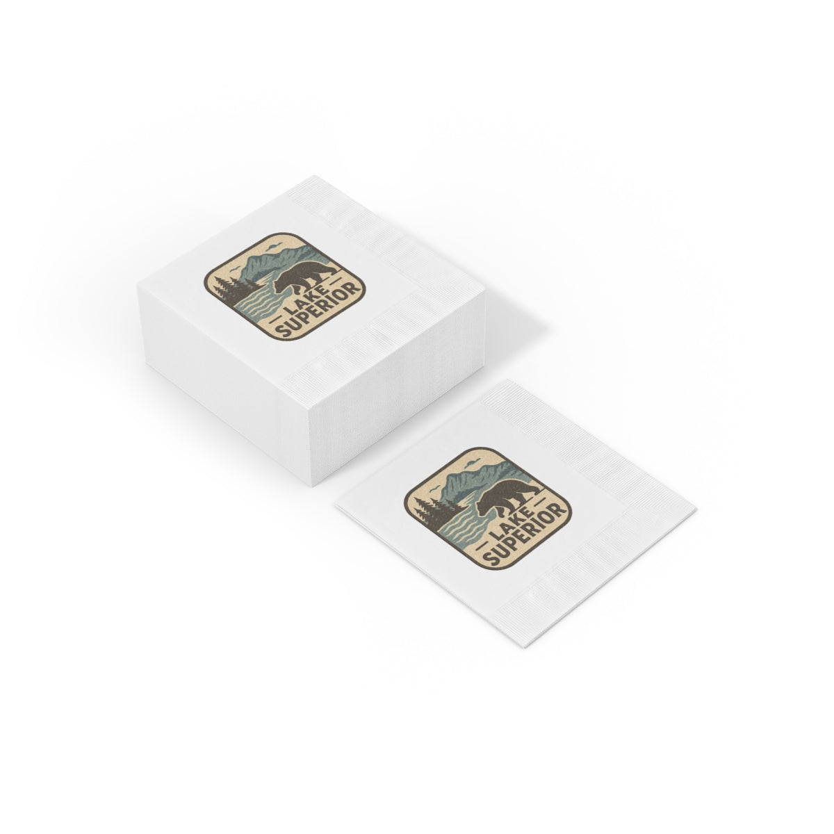 Lake Superior White Coined Napkins