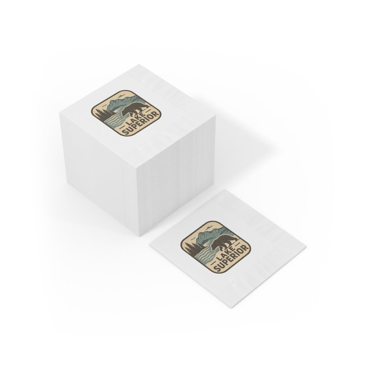 Lake Superior White Coined Napkins