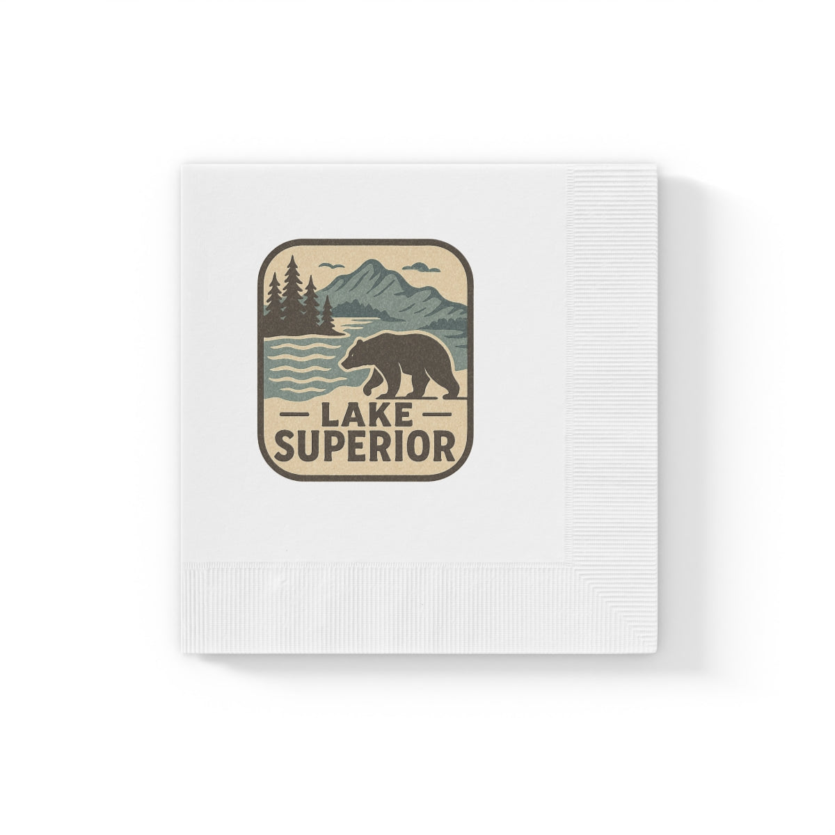 Lake Superior White Coined Napkins
