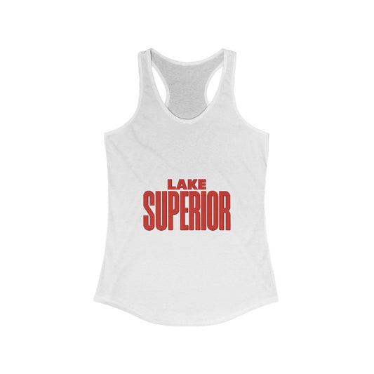 Lake Superior Women's Racerback Tank, Summer Top, Beachwear, Travel Tee, Outdoor Workouts, Casual Fashion