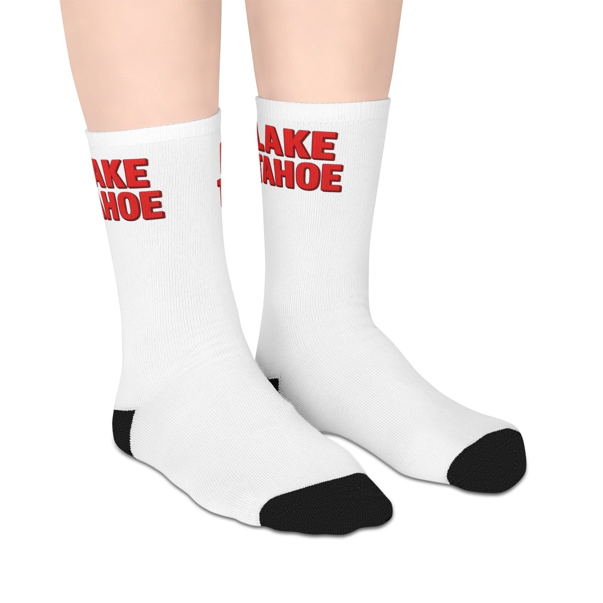 Lake Tahoe Cool Casual Mid-length Socks | Fun Lifestyle Gift, Quirky Fashion Accessory, Unique Socks for Everyday Wear
