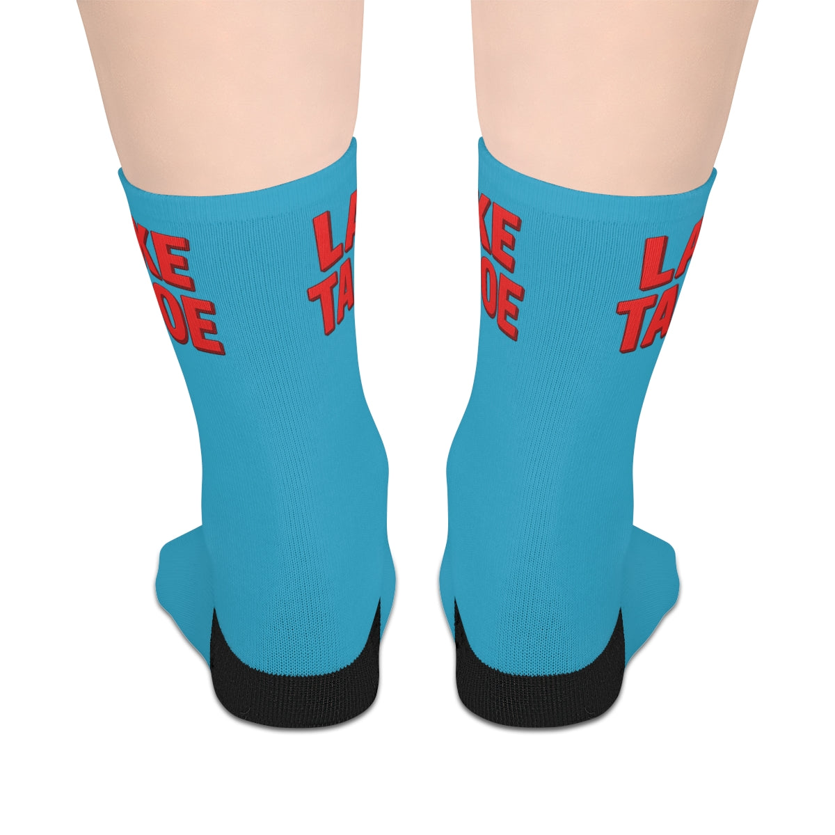 Lake Tahoe Cool Casual Mid-length Socks | Fun Lifestyle Gift, Quirky Fashion Accessory, Unique Socks for Everyday Wear
