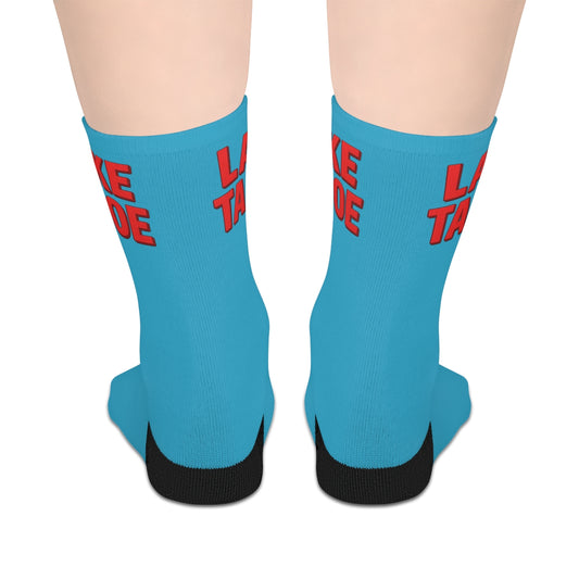 Lake Tahoe Cool Casual Mid-length Socks | Fun Lifestyle Gift, Quirky Fashion Accessory, Unique Socks for Everyday Wear