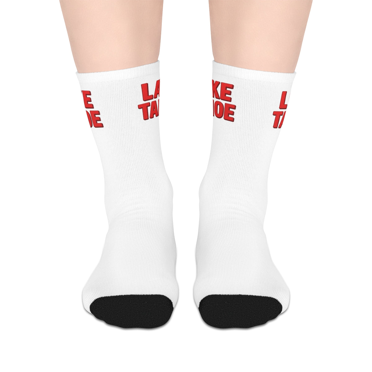 Lake Tahoe Cool Casual Mid-length Socks | Fun Lifestyle Gift, Quirky Fashion Accessory, Unique Socks for Everyday Wear