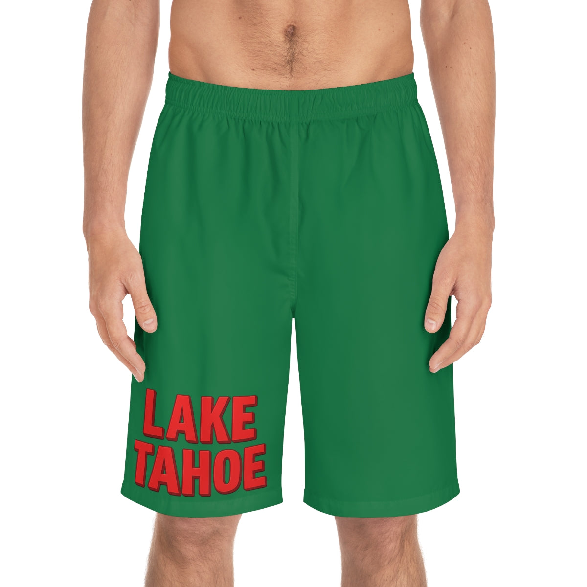Lake Tahoe Men's Board Shorts - Comfortable Swimwear for Summer, Perfect for Beach Days, Pool Parties, and Vacation Adventures