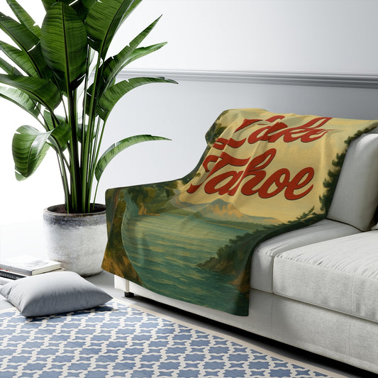 Lake Tahoe Sherpa Fleece Blanket