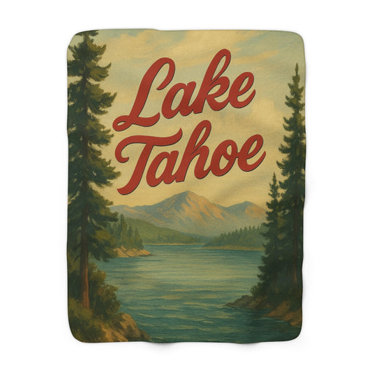 Lake Tahoe Sherpa Fleece Blanket