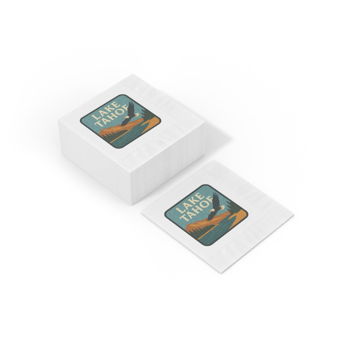 Lake Tahoe White Coined Napkins