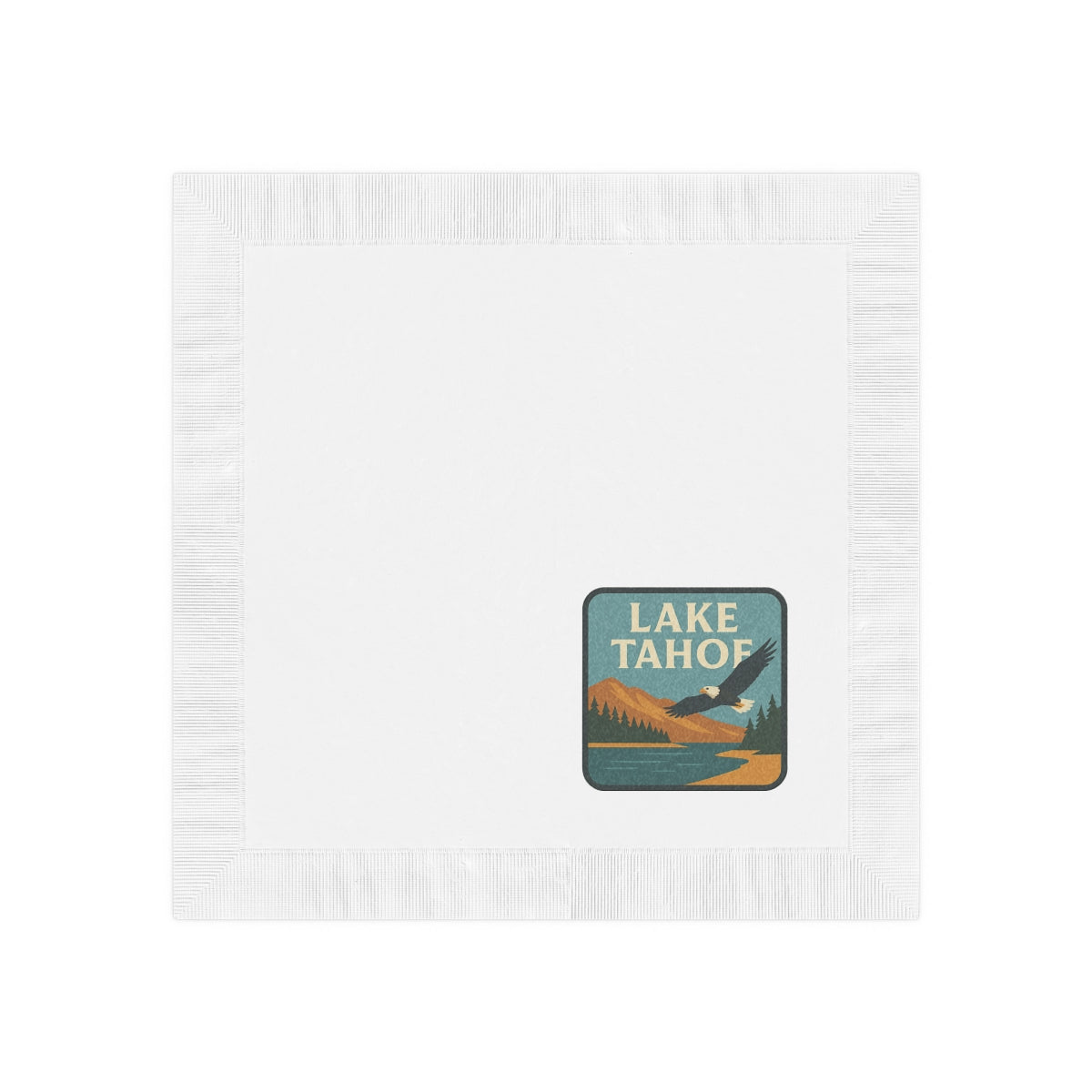 Lake Tahoe White Coined Napkins