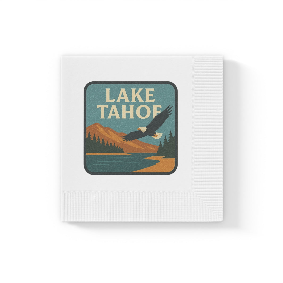 Lake Tahoe White Coined Napkins