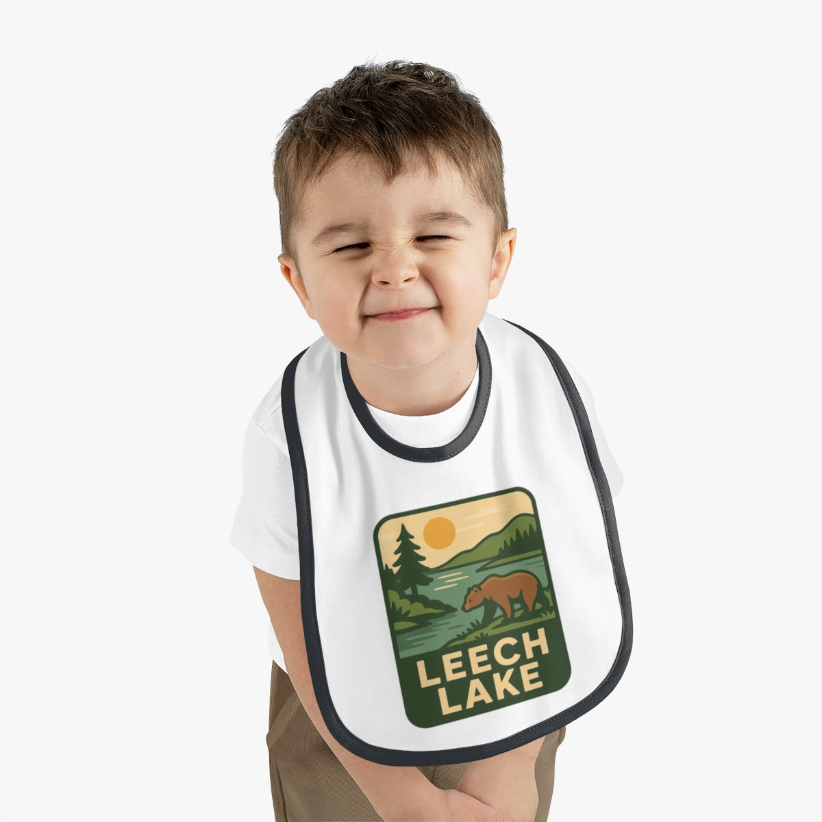 Leech Lake Baby Contrast Trim Jersey Bib