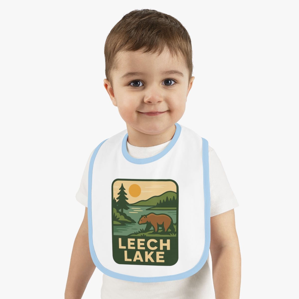 Leech Lake Baby Contrast Trim Jersey Bib