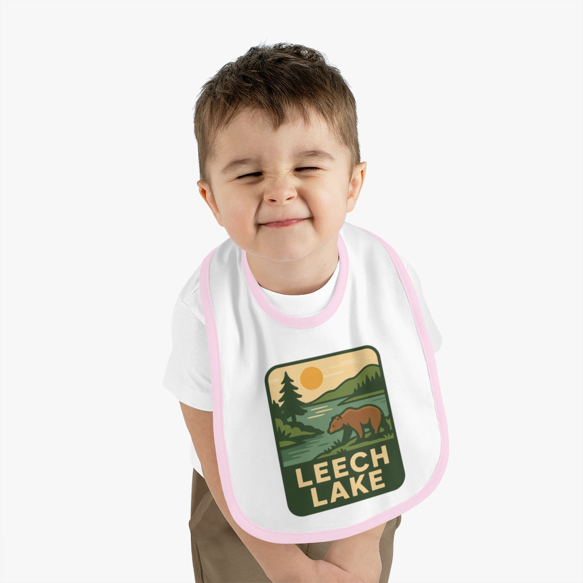 Leech Lake Baby Contrast Trim Jersey Bib