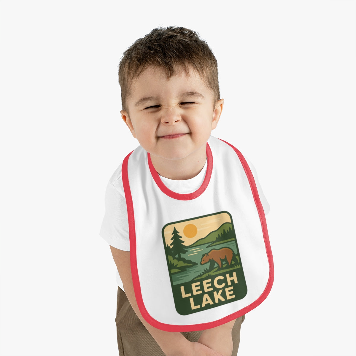Leech Lake Baby Contrast Trim Jersey Bib