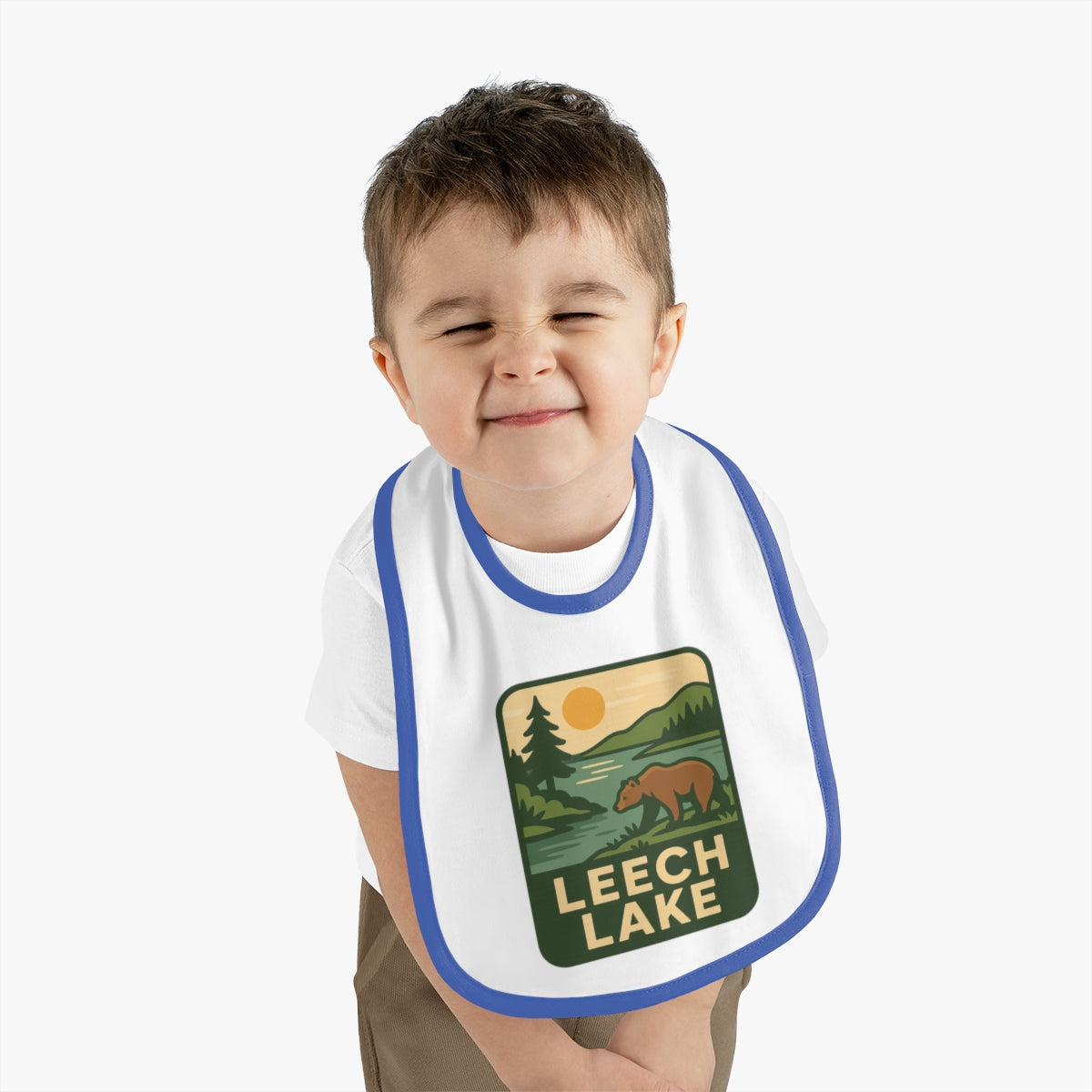 Leech Lake Baby Contrast Trim Jersey Bib