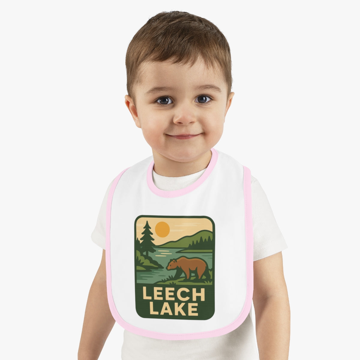 Leech Lake Baby Contrast Trim Jersey Bib