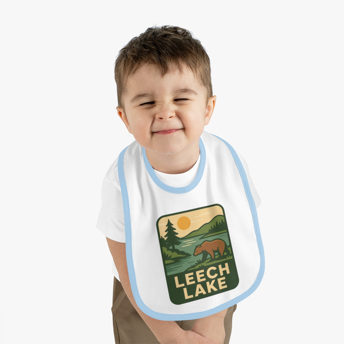 Leech Lake Baby Contrast Trim Jersey Bib
