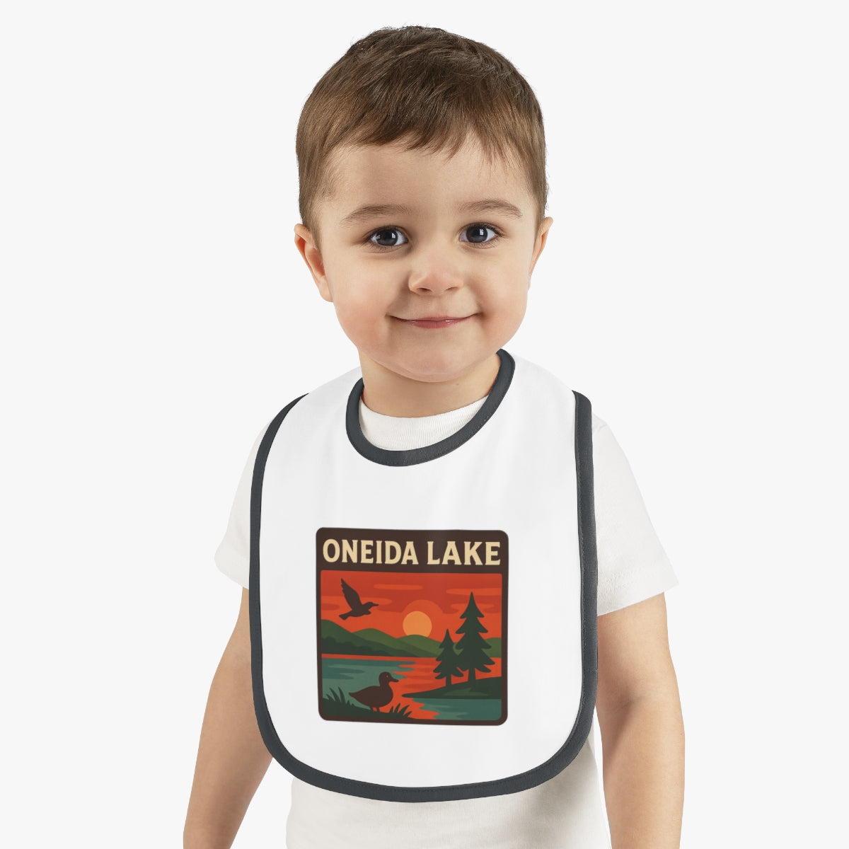 Oneida Lake Baby Contrast Trim Jersey Bib