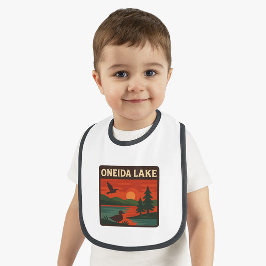 Oneida Lake Baby Contrast Trim Jersey Bib