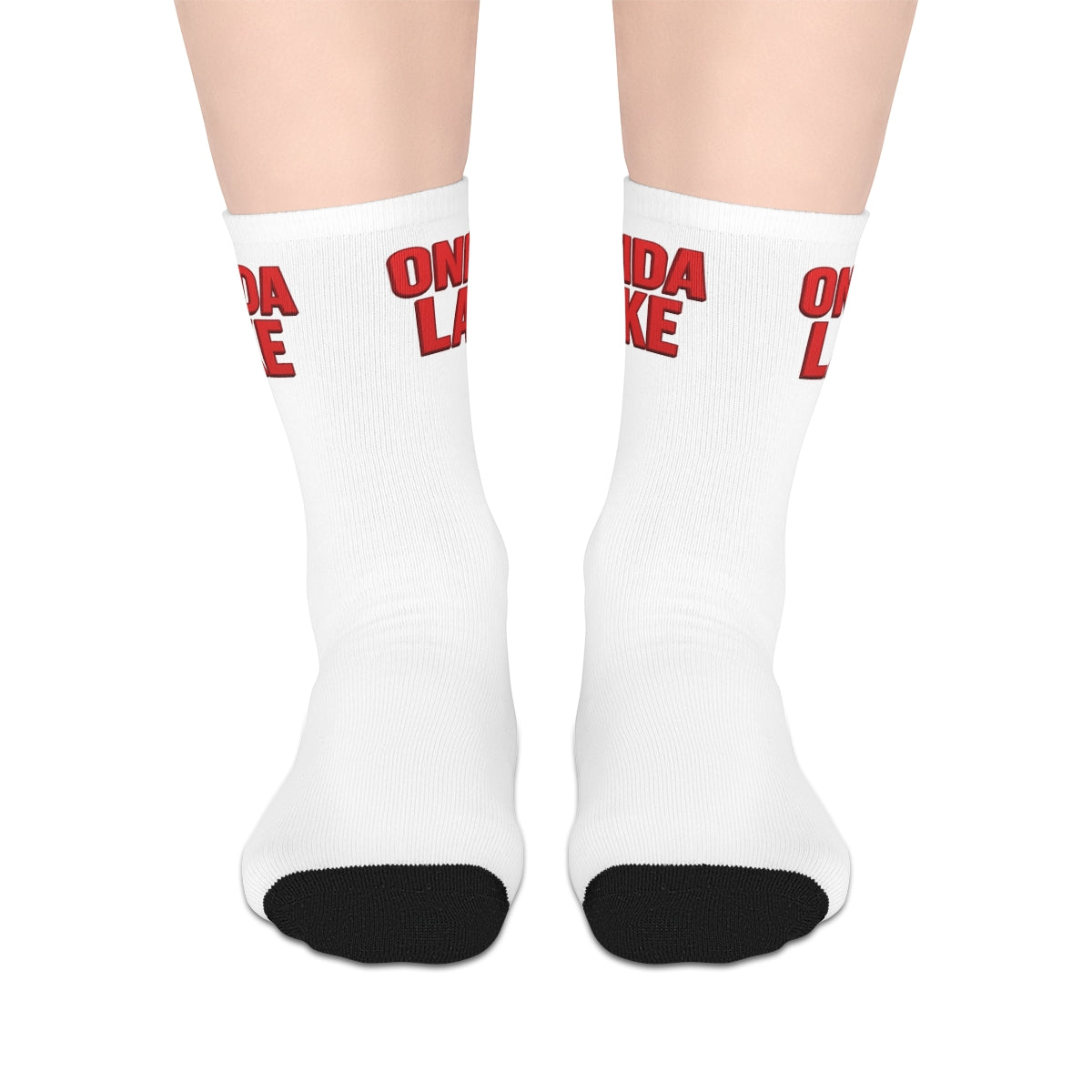 Oneida Lake Cool Casual Mid-length Socks | Fun Lifestyle Gift, Quirky Fashion Accessory, Unique Socks for Everyday Wear