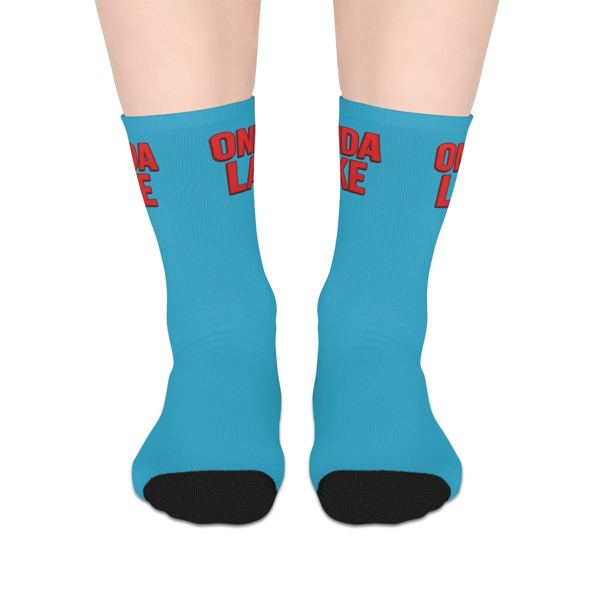Oneida Lake Cool Casual Mid-length Socks | Fun Lifestyle Gift, Quirky Fashion Accessory, Unique Socks for Everyday Wear