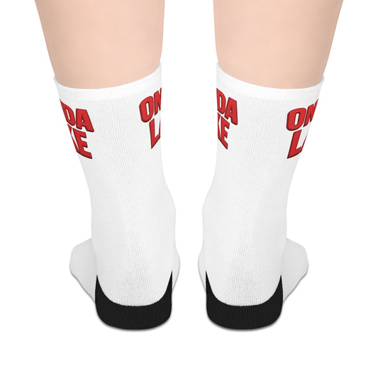 Oneida Lake Cool Casual Mid-length Socks | Fun Lifestyle Gift, Quirky Fashion Accessory, Unique Socks for Everyday Wear