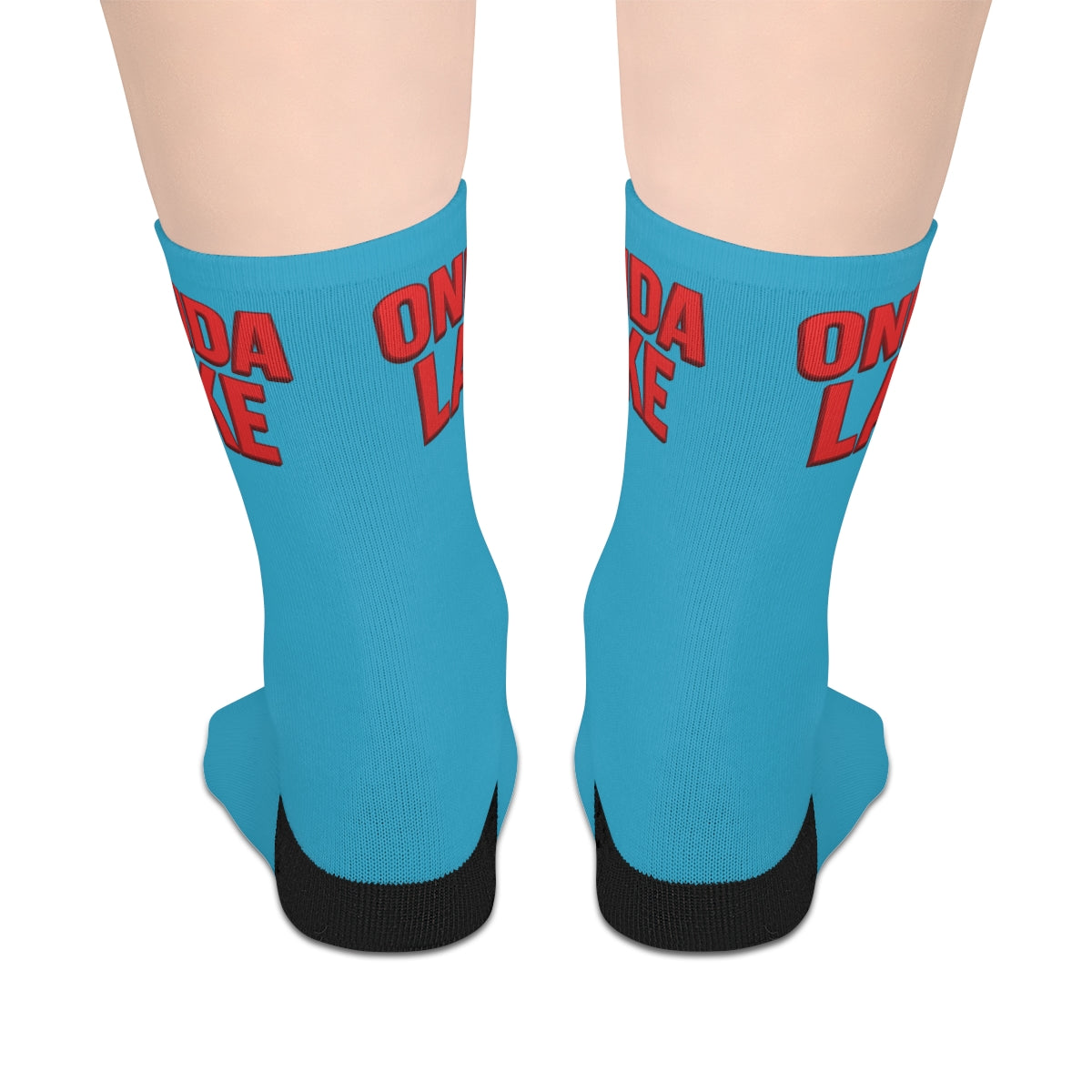 Oneida Lake Cool Casual Mid-length Socks | Fun Lifestyle Gift, Quirky Fashion Accessory, Unique Socks for Everyday Wear