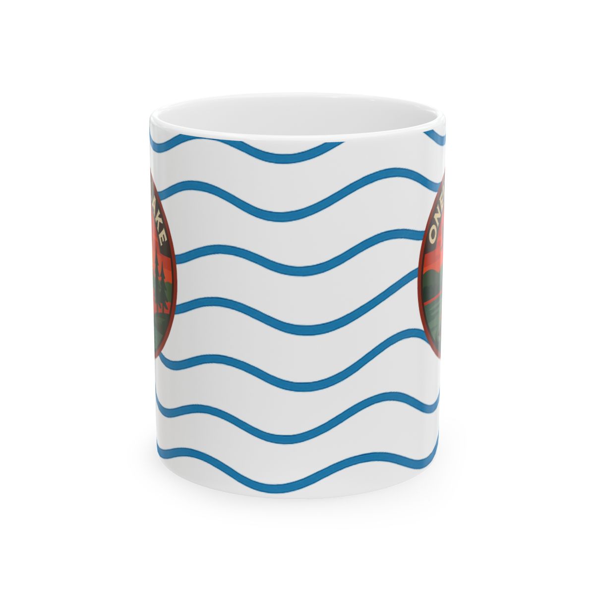 Oneida Lake Serene Sunrise Ceramic Mug - Perfect for Coffee Lovers, Gift for Nature Enthusiasts, Beach Lover's Delight, Ocean Vibes, Relaxation