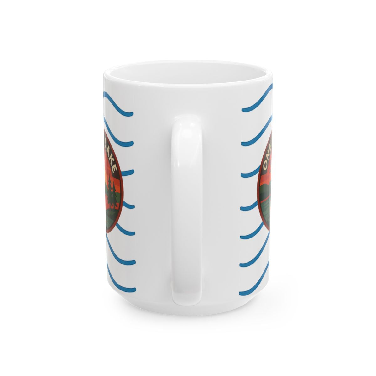 Oneida Lake Serene Sunrise Ceramic Mug - Perfect for Coffee Lovers, Gift for Nature Enthusiasts, Beach Lover's Delight, Ocean Vibes, Relaxation