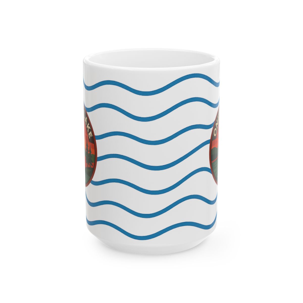 Oneida Lake Serene Sunrise Ceramic Mug - Perfect for Coffee Lovers, Gift for Nature Enthusiasts, Beach Lover's Delight, Ocean Vibes, Relaxation