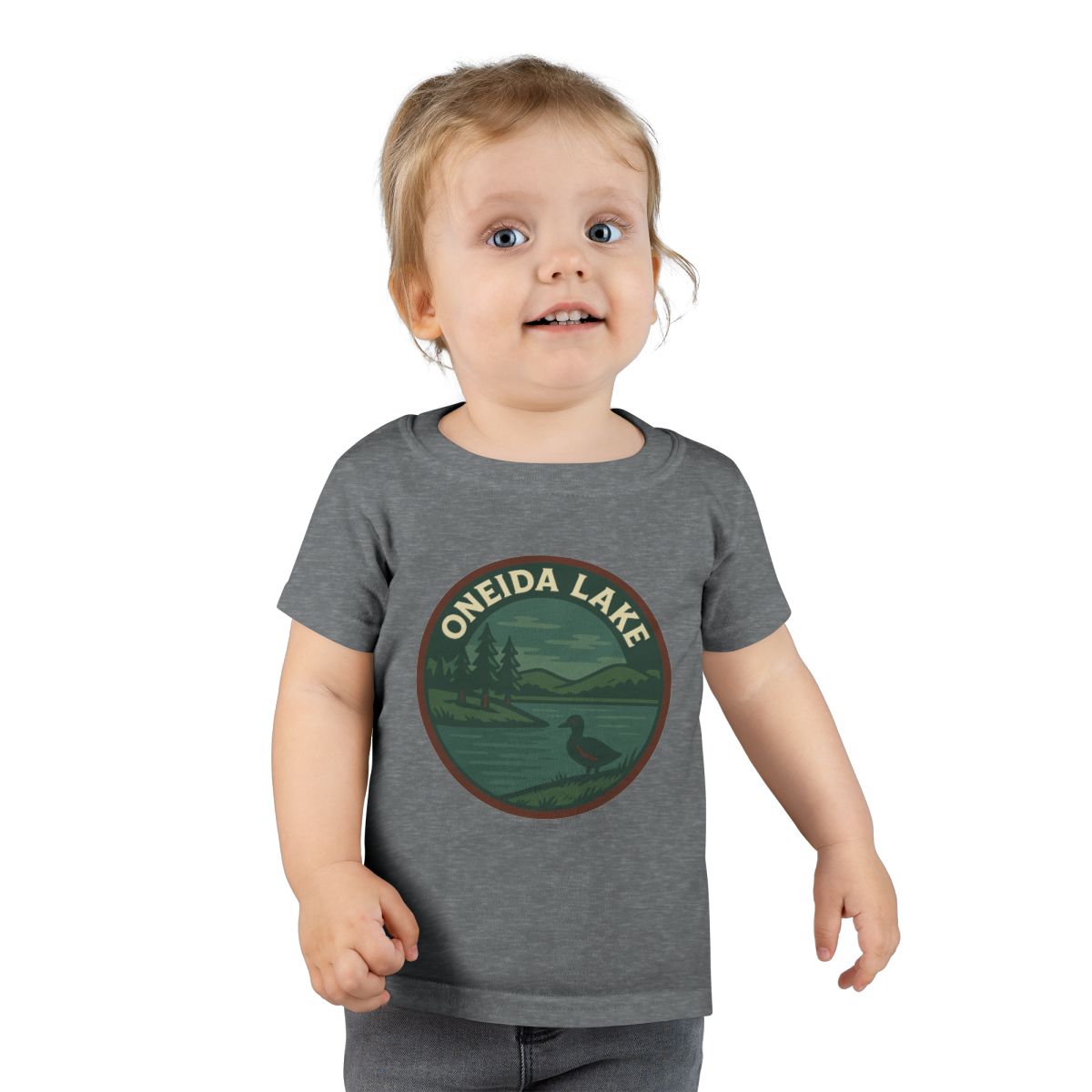 Oneida Lake Toddler T-Shirt | Nature Lovers Kids Tee | Cute Gift for Birthdays, Holidays, Family Outings, Summer Fun, Eco-Friendly Kids